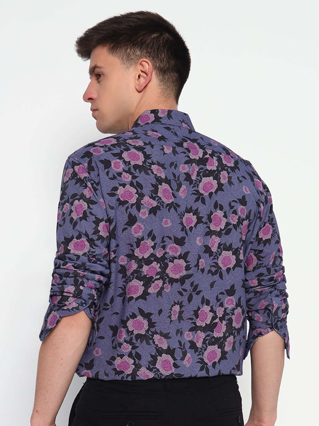 Violet Bloom Floral Shirt – Tailored Fit | 100% Viscose