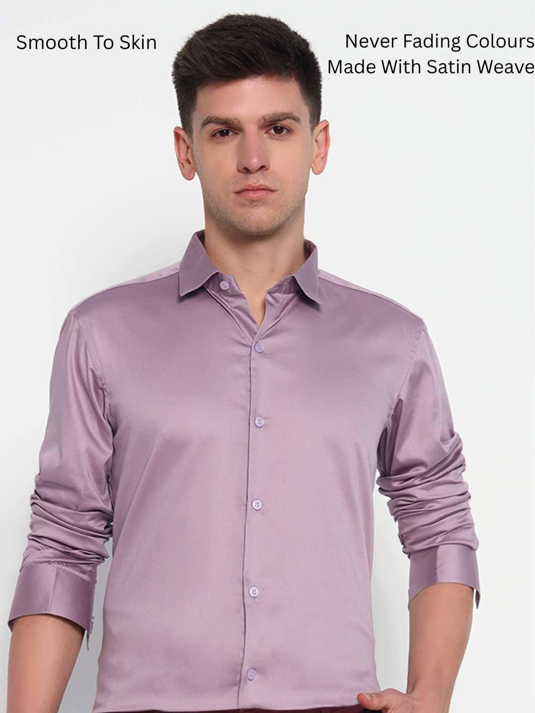 Pastel Purple Partywear Shirts
