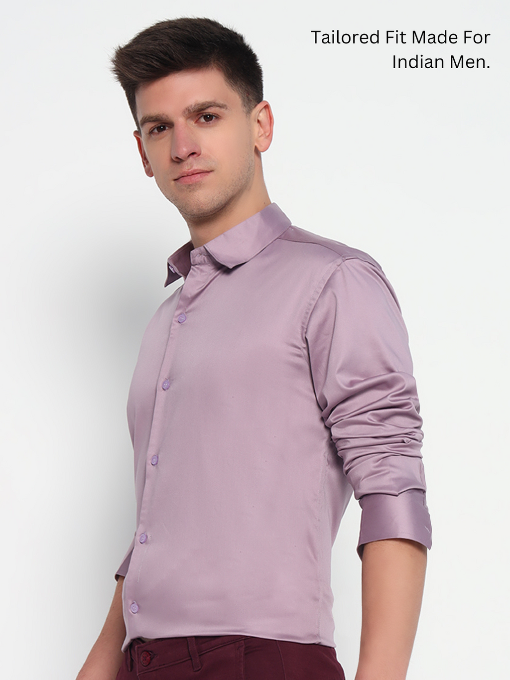 Pastel Purple Partywear Shirts