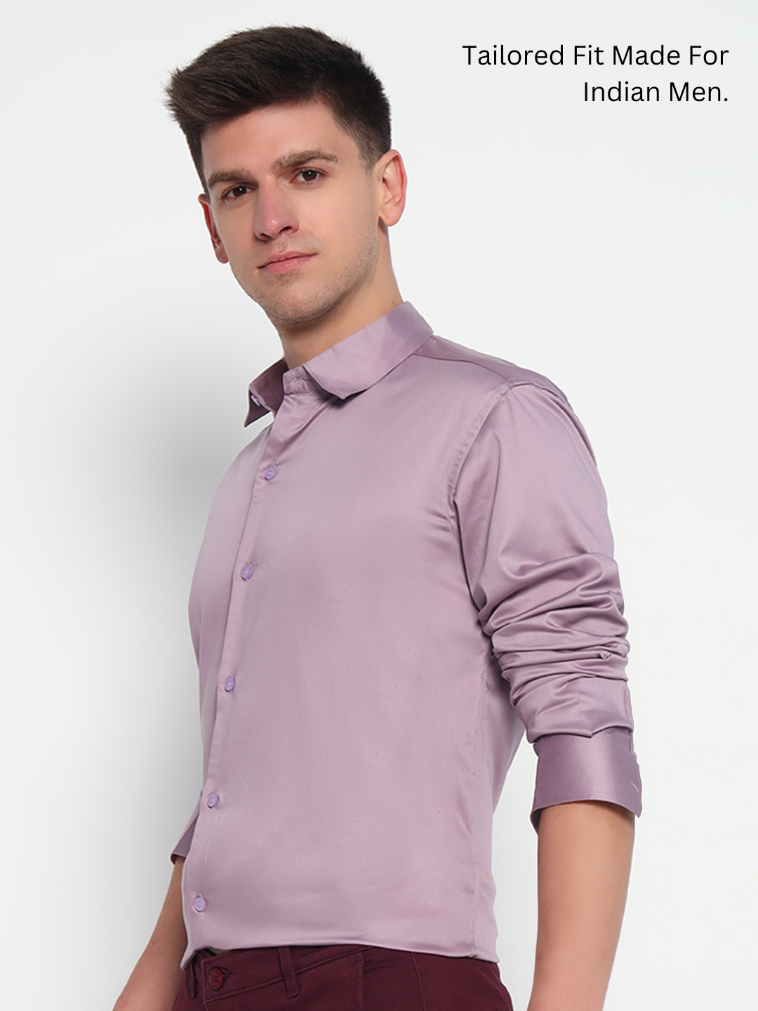 Pastel Purple Partywear Shirts