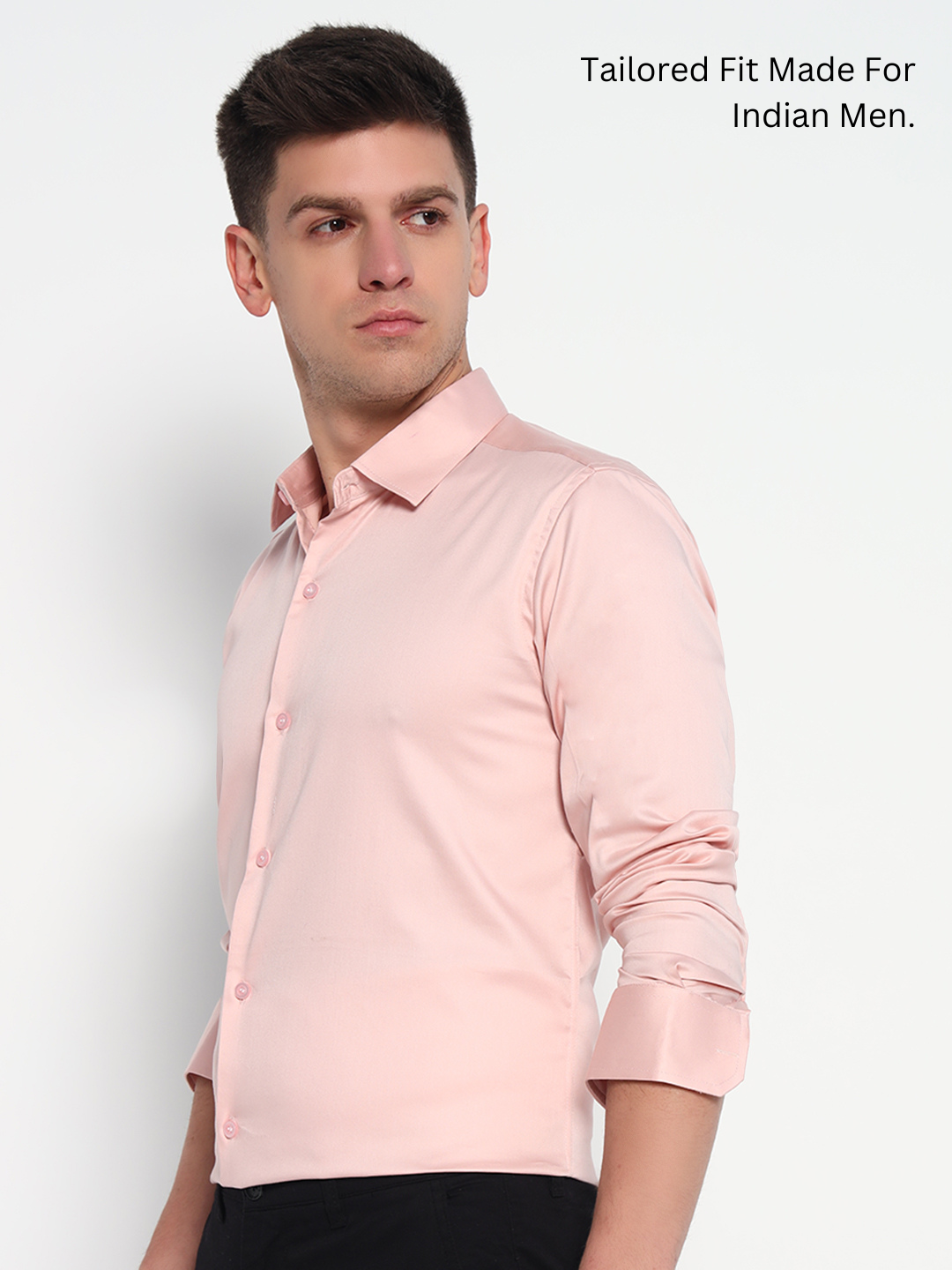 Oyster Pink Satin Shirt – Soft Elegance | Effortless Charm
